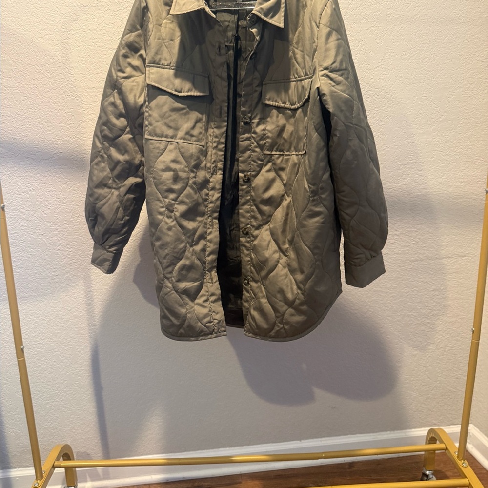 Quilted Olive Green Jacket